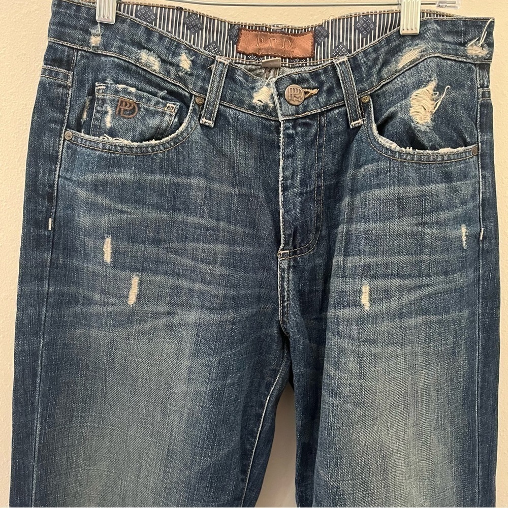 Paige Premium Denim Jrg Relaxed Fit Distressed Jeans Y2K Made In USA - Picture 3 of 9